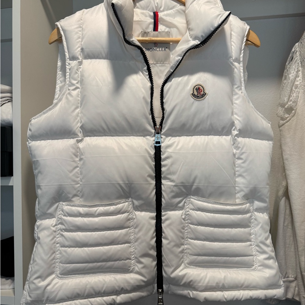 Moncler Women's White Puffer Vest